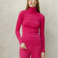 Dolcevita a costine in lana merino extrafine 3D