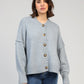 Cardigan in maglia spessa color cielo