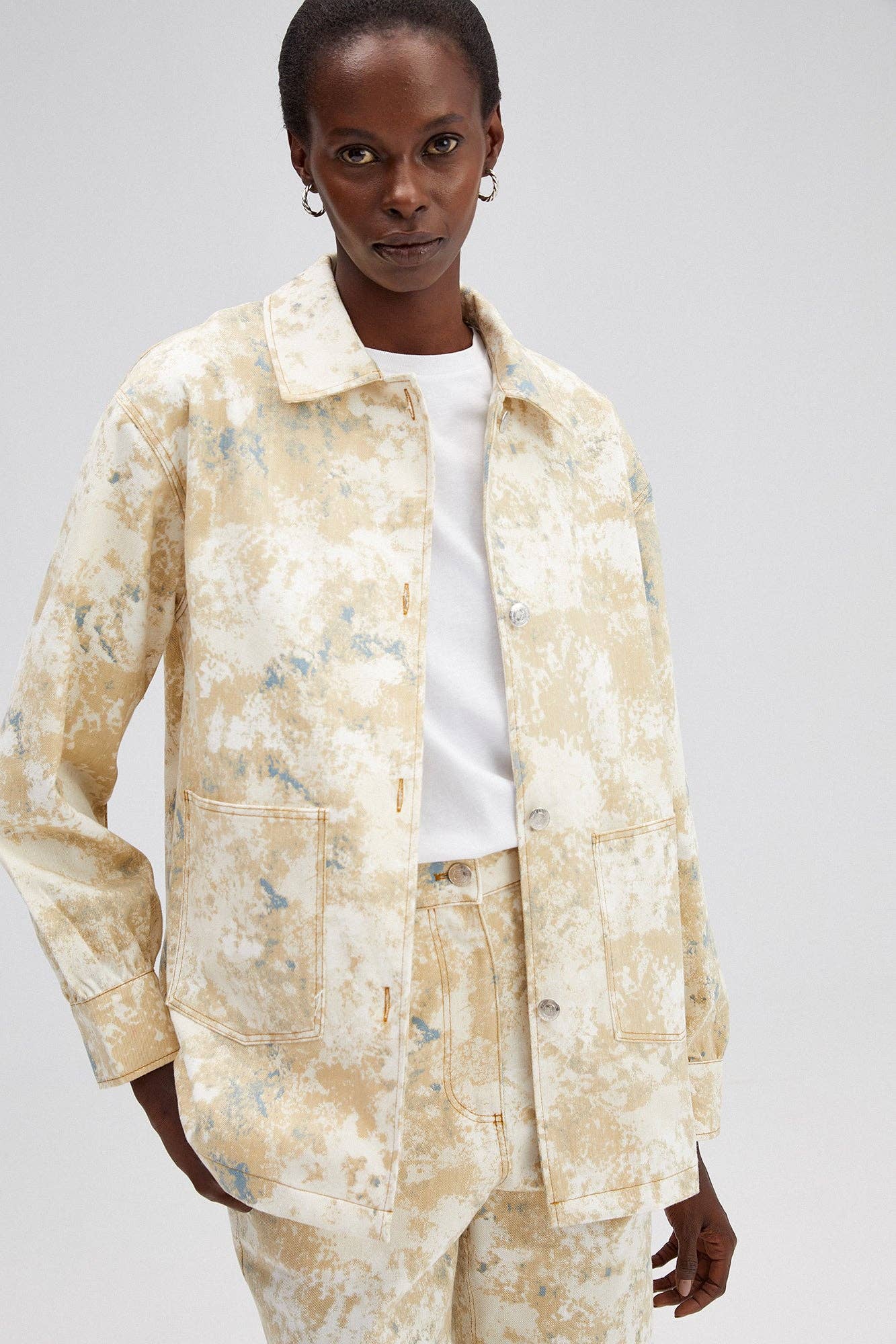 Giacca in cotone tie-dye
