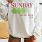 Felpa oversize grafica tennis "Sunday"