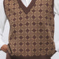 Gilet in Maglia Jacquard con Motivo Geometrico