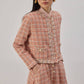 Completo in tweed con giacca corta e gonna lunga