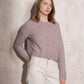 Maglia girocollo cropped in maglia morbida