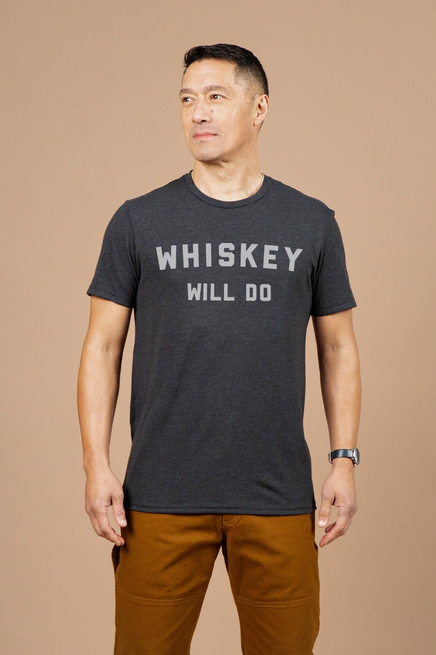 T-shirt uomo Whisky Will Do nera