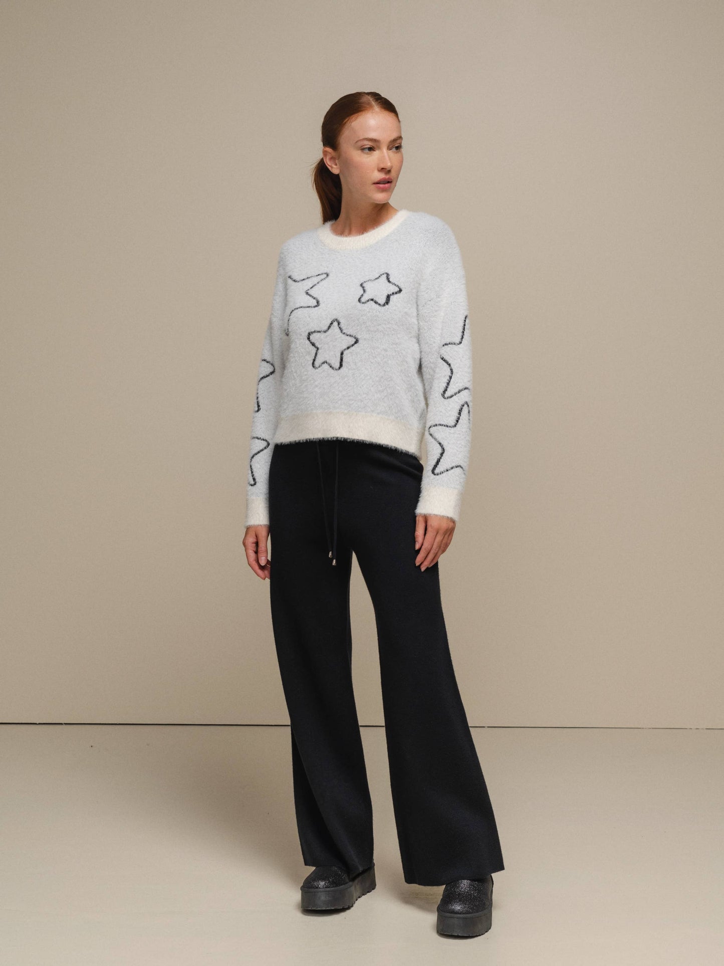 Maglione in maglia morbida con stelle