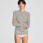 Top a righe in lana Thyra grigio scuro