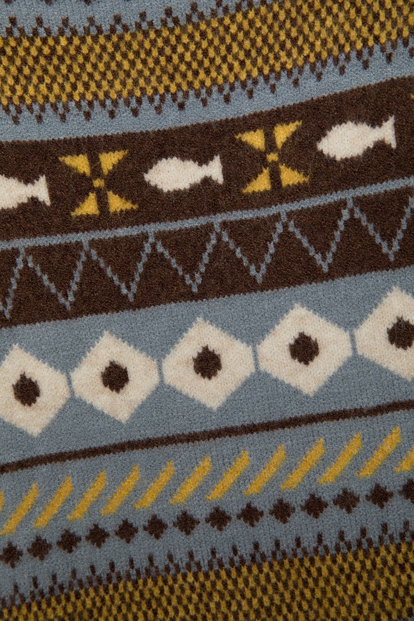 Maglione jacquard a collo alto