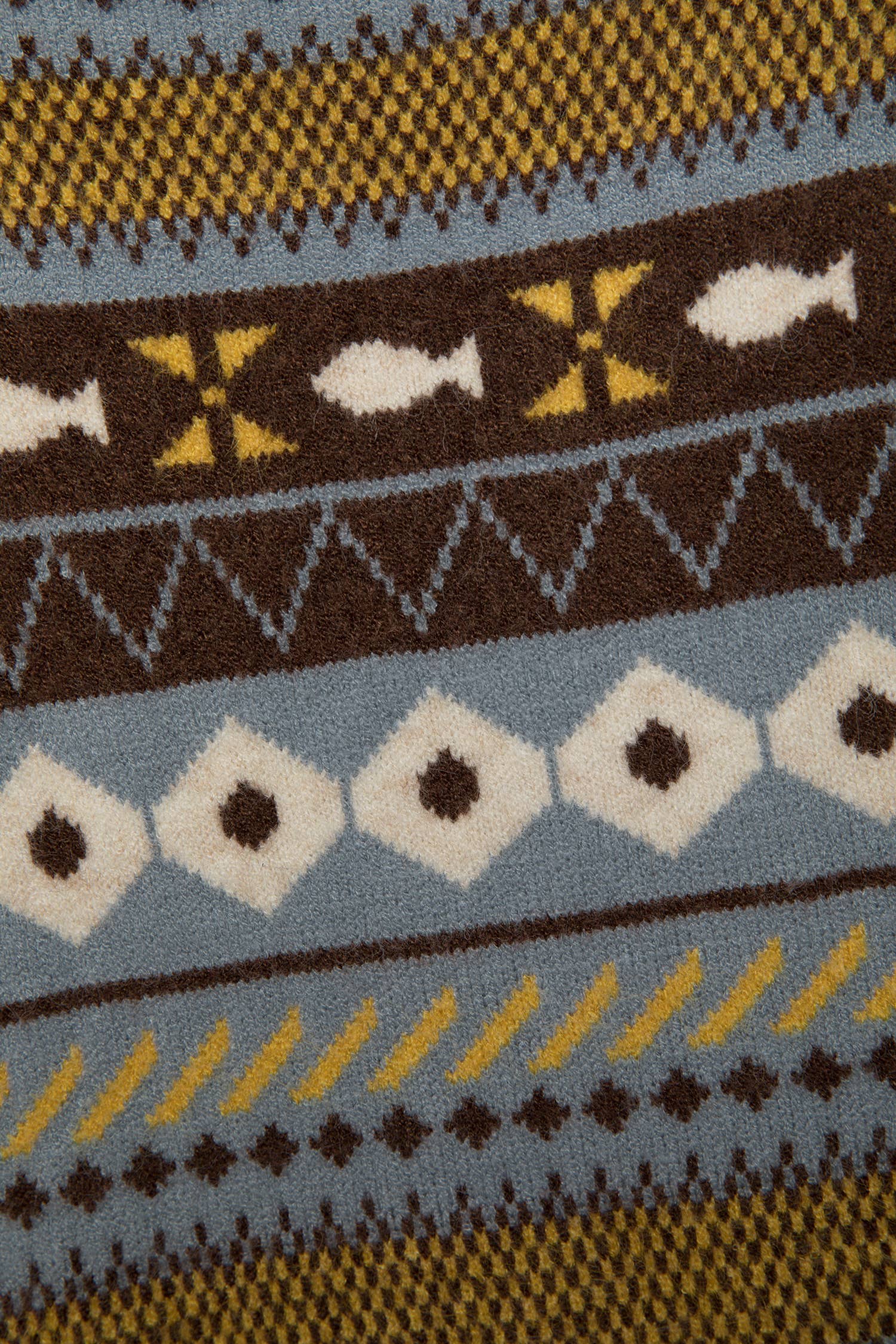Maglione jacquard a collo alto