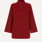 Cappotto strutturato in lana con collo alto