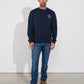 Felpa girocollo uomo in cotone misto con logo