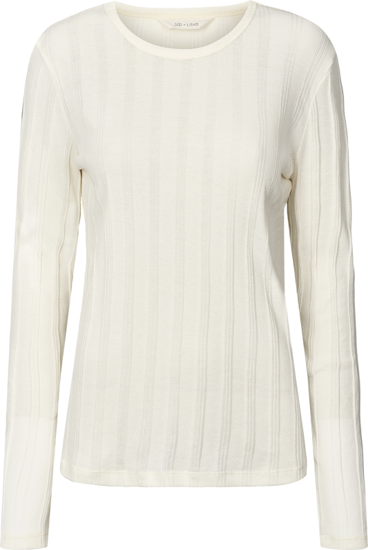 Maglia Thyra a manica lunga in cotone biologico Off White