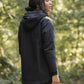 Parka Sequoia in cotone cerato nero