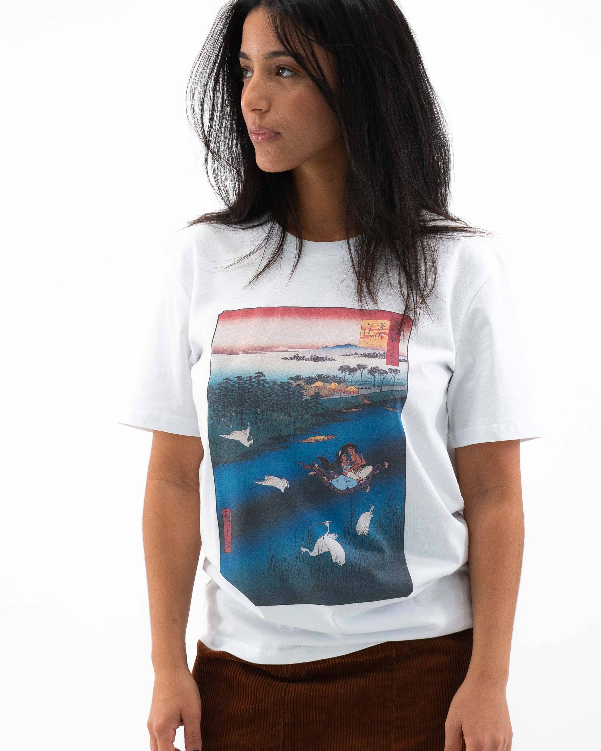 T-shirt unisex in cotone biologico con stampa Floating Aladdin
