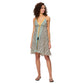 Abito corto estivo boho in cotone con scollo a V