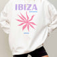Felpa oversize con stampa Ibiza