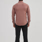 Camicia in bambù terracotta slim fit