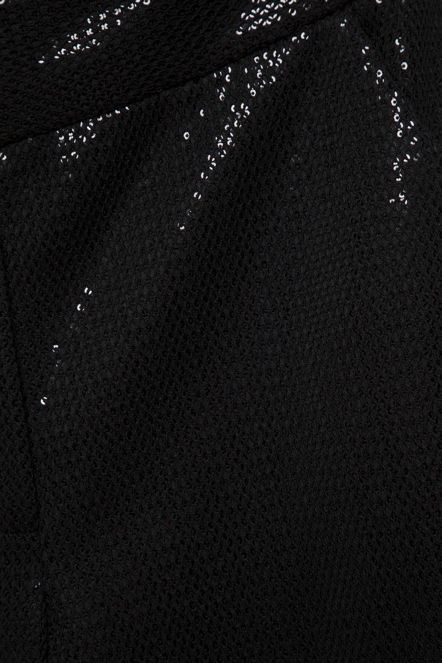 Pantaloni in paillettes neri a gamba ampia
