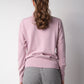 Maglia dolcevita in misto cashmere con lavorazione 3D