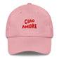 Cappellino da baseball "Ciao Amore" ricamato