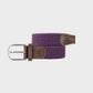 Cintura elastica intrecciata color prugna