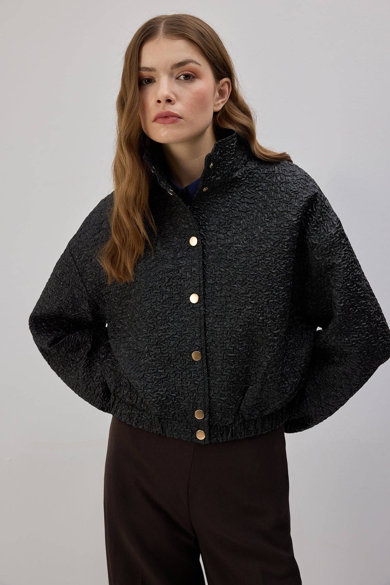 Giacca bomber jacquard