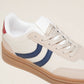 Sneakers platform in PU bicolore da donna