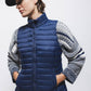Gilet Trapuntato Essenziale con Collo Alto