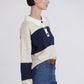 Polo in maglia a maniche lunghe a righe