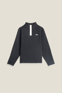 Maglione in pile nero unisex in cotone organico