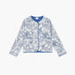 Giacca Shera indaco con stampa blu