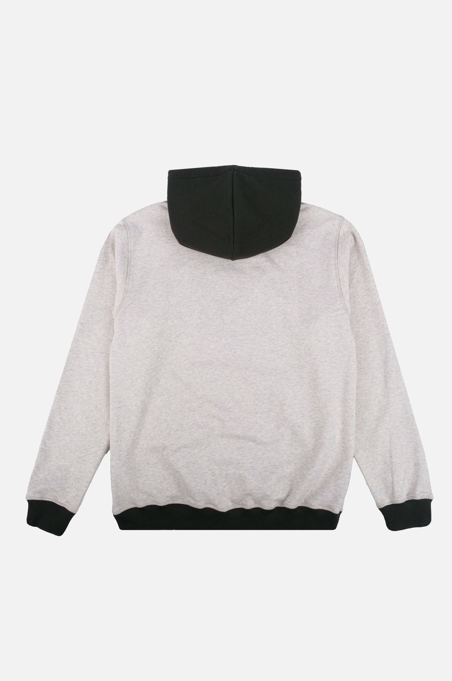 Felpa oversize con cappuccio in cotone biologico grigio melange