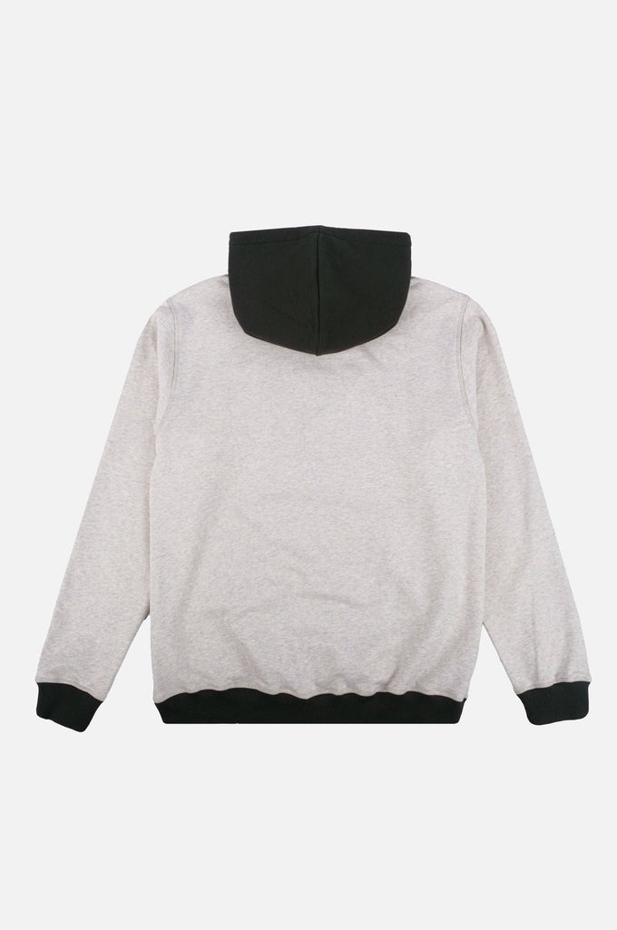 Felpa oversize con cappuccio in cotone biologico grigio melange