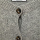 Cardigan in lana a maglia rasata con bottoni a contrasto