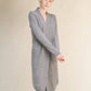 Cardigan lungo aperto in misto cashmere da donna