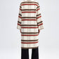 Cappotto lungo morbido a quadri doppiopetto