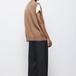 Gilet in maglia rasata con scollo tondo