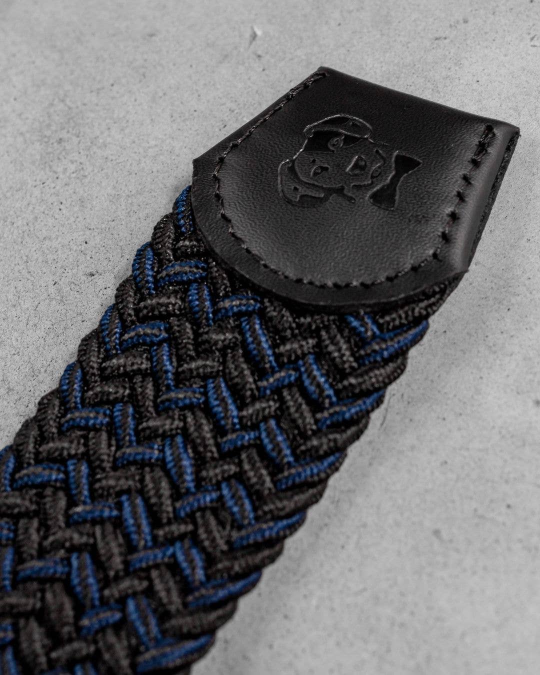 Cintura elastica intrecciata blu urban