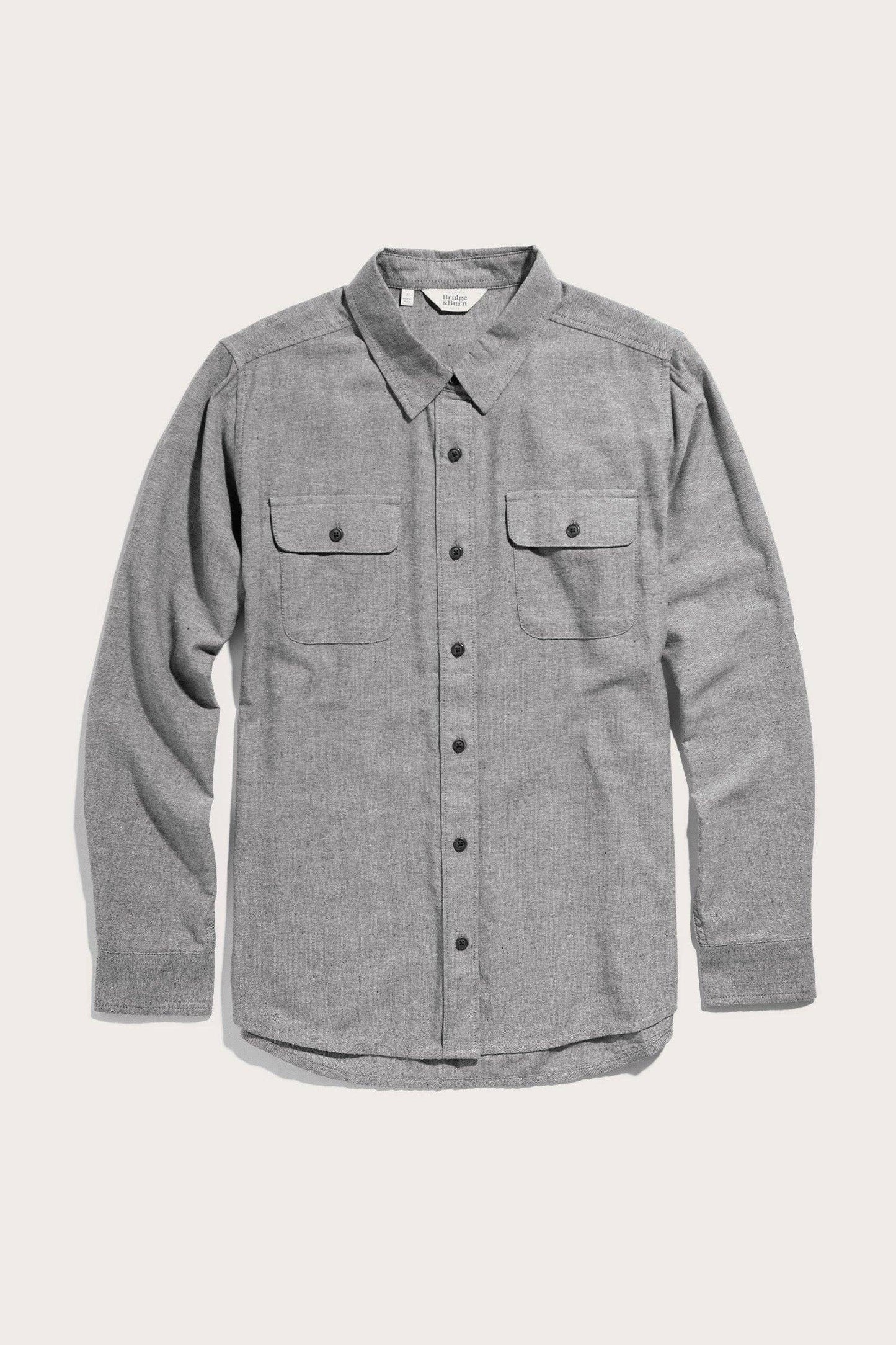 Camicia Lenon in chambray grigio ferro