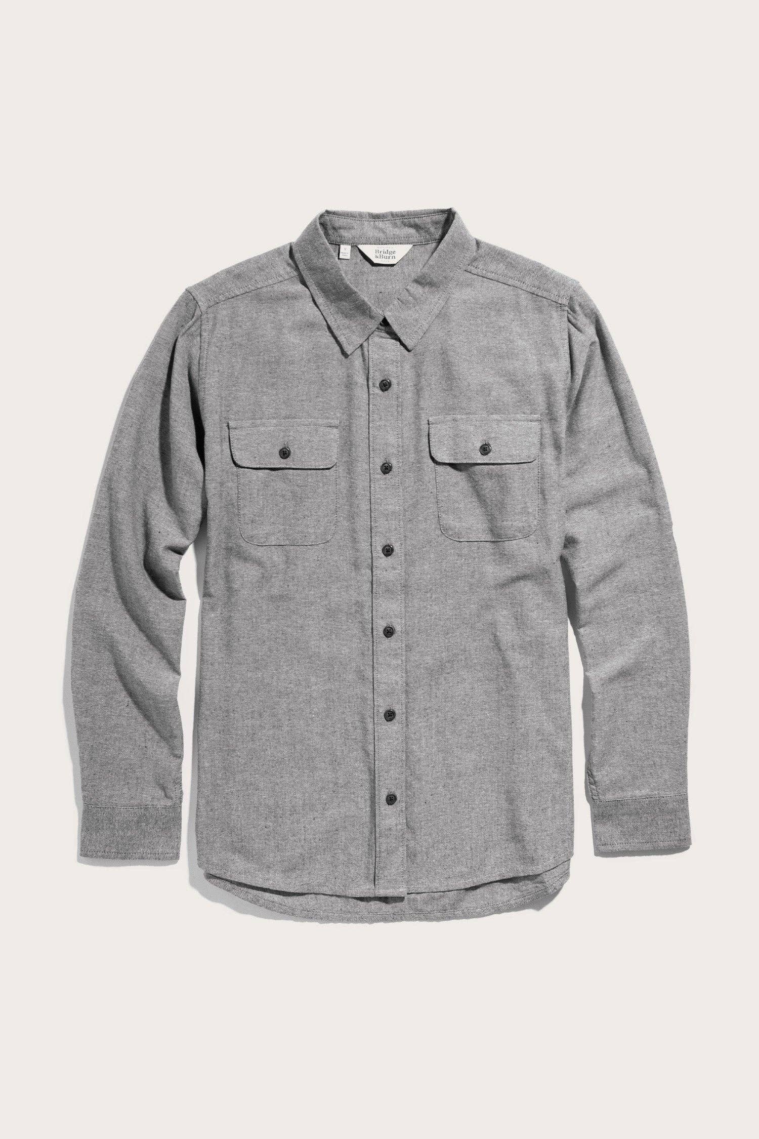 Camicia Lenon in chambray grigio ferro