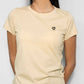 T-shirt donna beige antimacchia in cotone