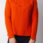 Maglione a collo alto in misto cashmere con trecce 3D