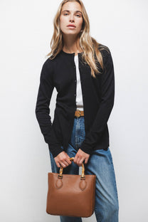 Cardigan in maglia rasata con bottoni