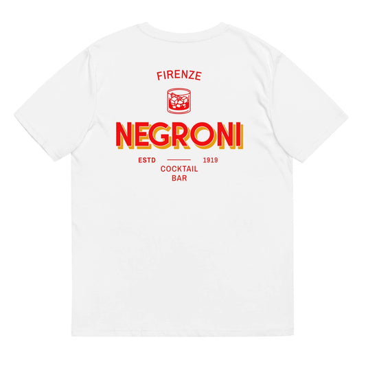 T-shirt unisex in cotone biologico con stampa Negroni Cocktail Bar