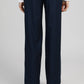 Pantaloni ampi vita alta blu navy Ponata