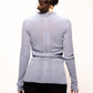 Maglia a coste glitter girocollo