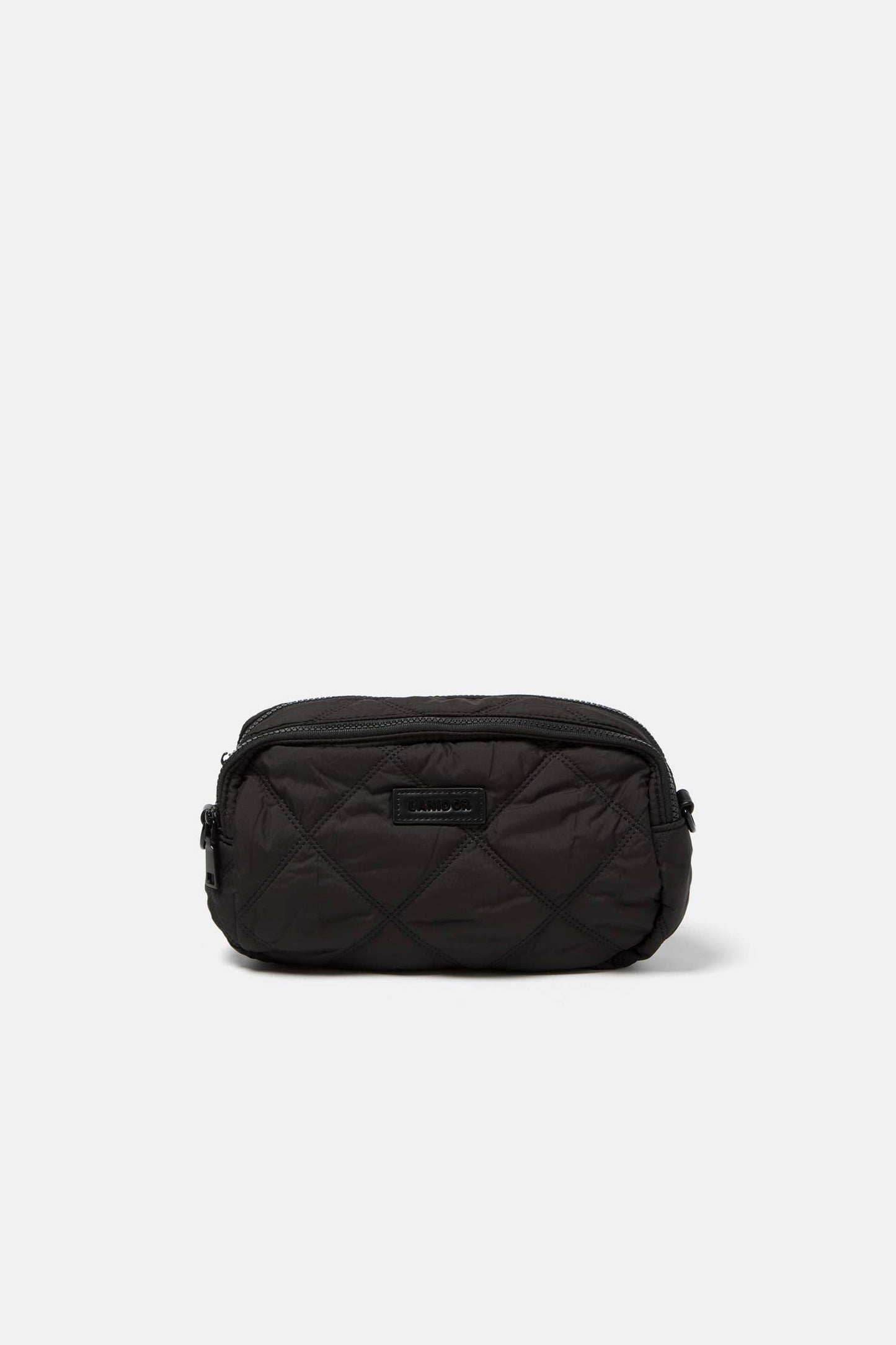 Borsa a tracolla trapuntata nera