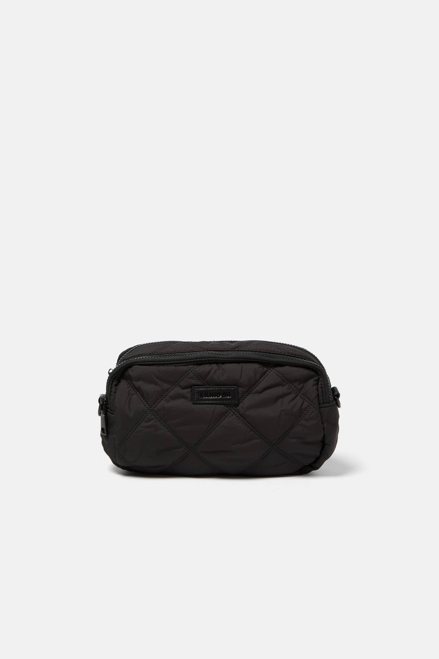 Borsa a tracolla trapuntata nera