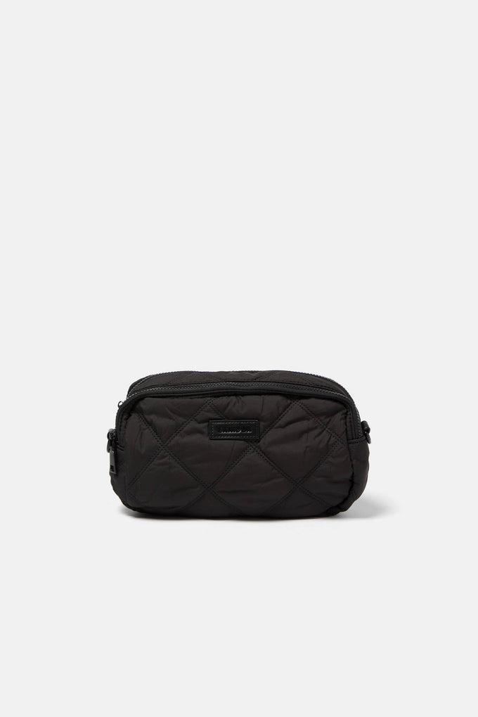 Borsa a tracolla trapuntata nera