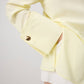 Camicia in popeline giallo burro con polsini oversize