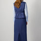 Gilet utility con coulisse in vita in misto cotone